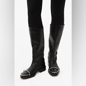 Alexander Wang Bobbie Leather Riding Boots